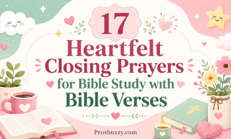 17 Heartfelt Closing Prayers for Bible Study with Bible Verses