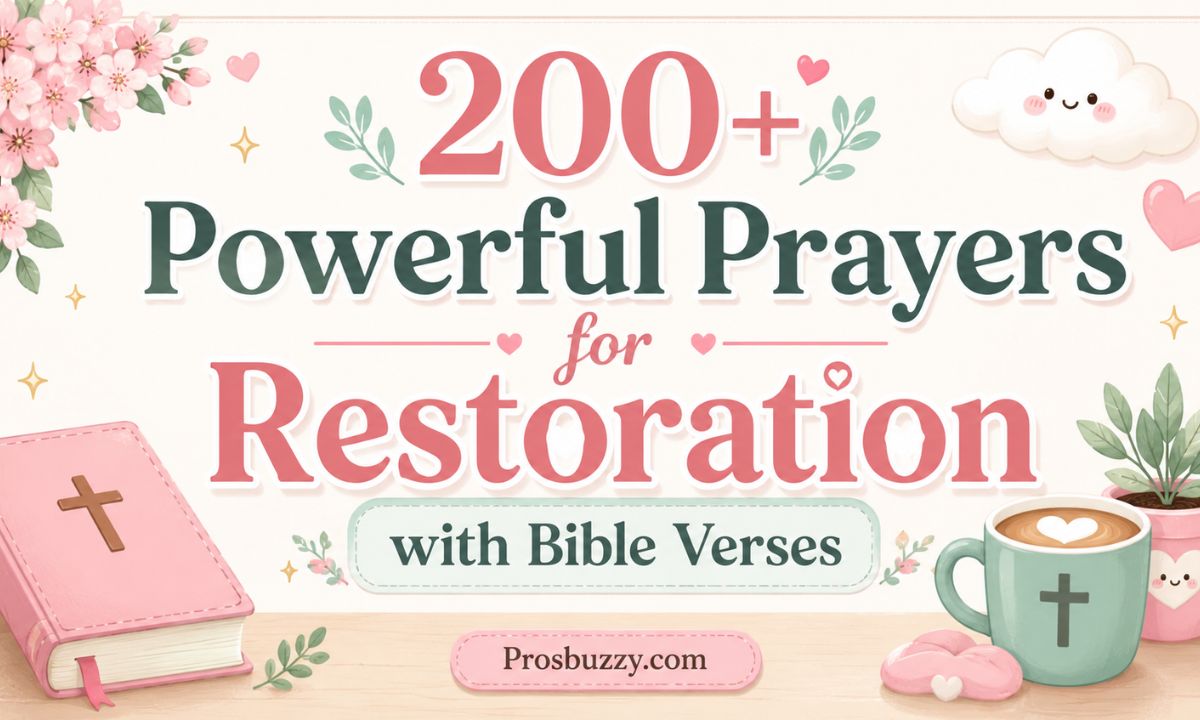 Powerful Prayers for Restoration with Bible Verses