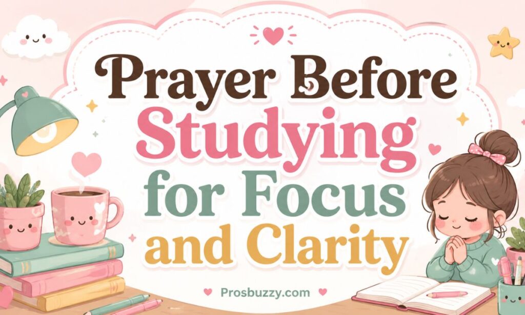 Prayer Before Studying for Focus and Clarity