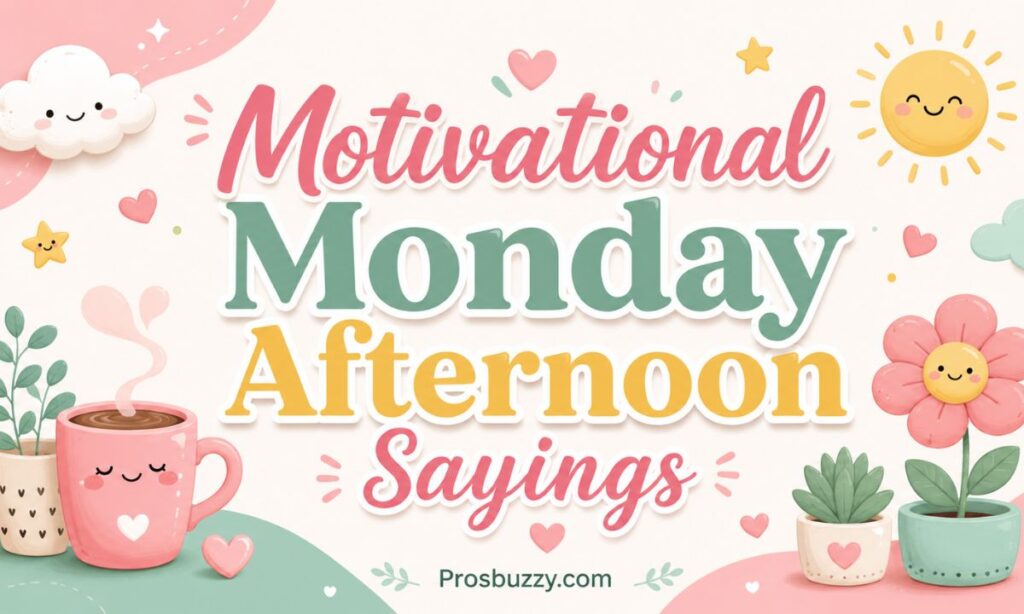 Motivational Monday Afternoon Sayings