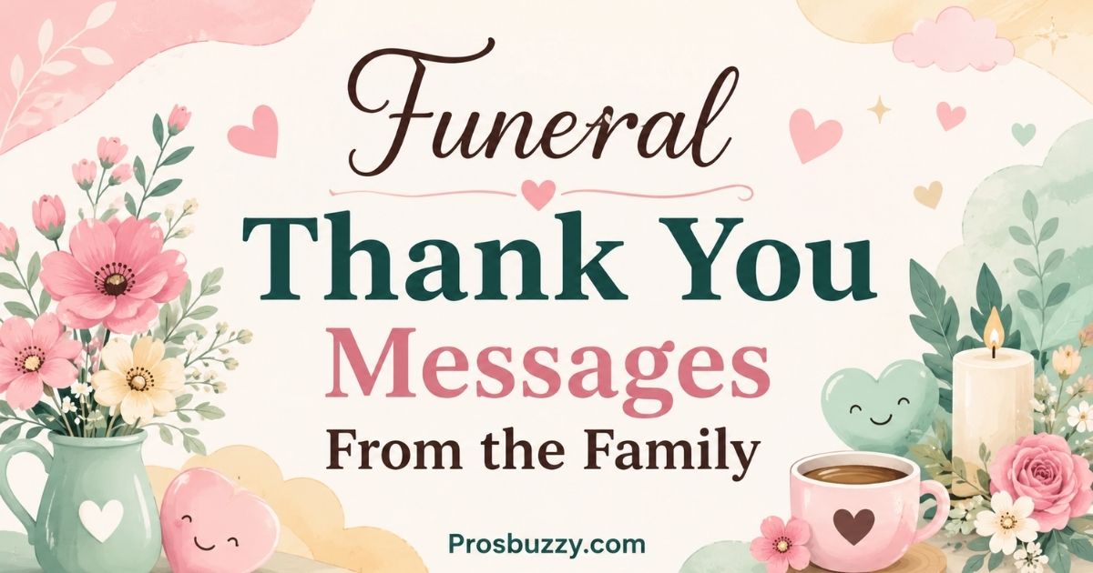 Funeral Thank You Messages From the Family